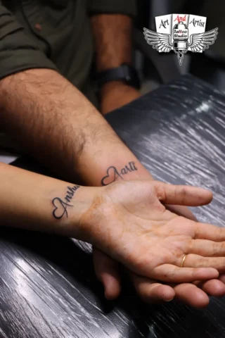 couple name tattoo couple name tattoo at best tattoo studio in raipur