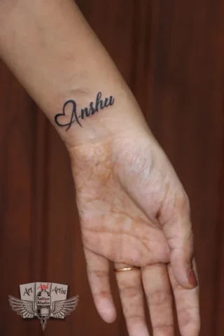 anshu name tattoo anshu name tattoo at best tattoo studio in raipur