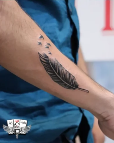 feather tattoo feather tattoo at best tattoo studio in raipur