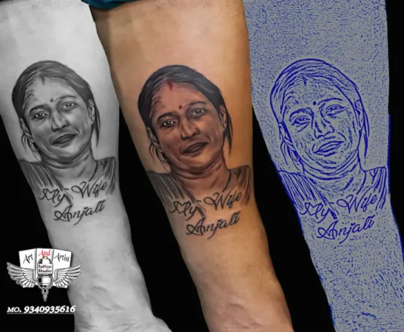 maa face tattoo design best tattoo parlour raipur