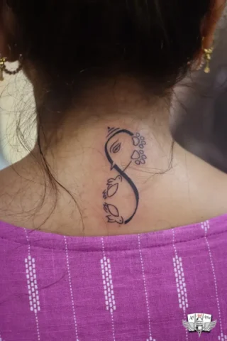 infinity with lord ganesha tattoo design service