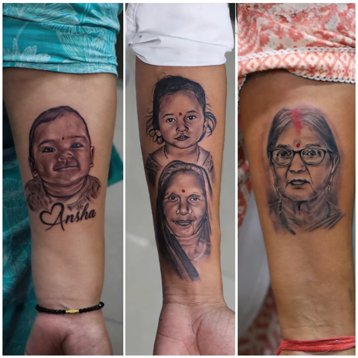 Custom tattoo session in progress at our tattoo and piercing shop