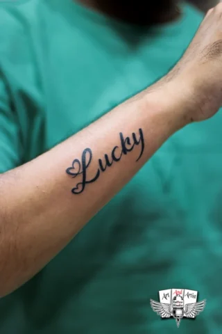 lucky name tattoo lucky name tattoo at best tattoo artist in raipur