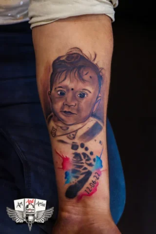 baby face tattoo baby face tattoo at raipur tattoo parlour