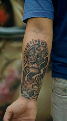 lion tattoo lion tattoo tattoo at tattoo parlour raipur