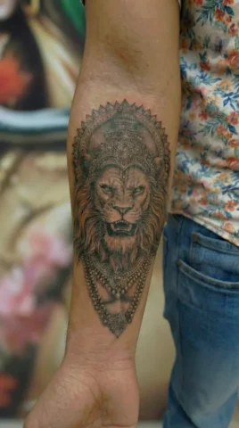 LORD NARSIMBHA POTRAIT TATTOO Lord narsimbha at raipur tattoo parlour