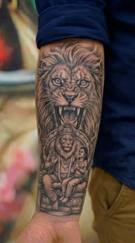 Lord narsimbha at raipur tattoo parlour