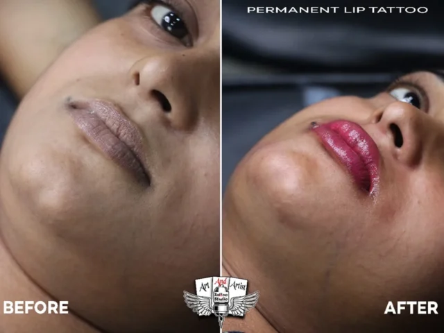 Permanent Lip Tattoo by Tattoo Artist in Raipur | Art and Artist Tattoo Studio Permanent lip tattoo and lip pigmentation done by professional tattoo artist in raipur